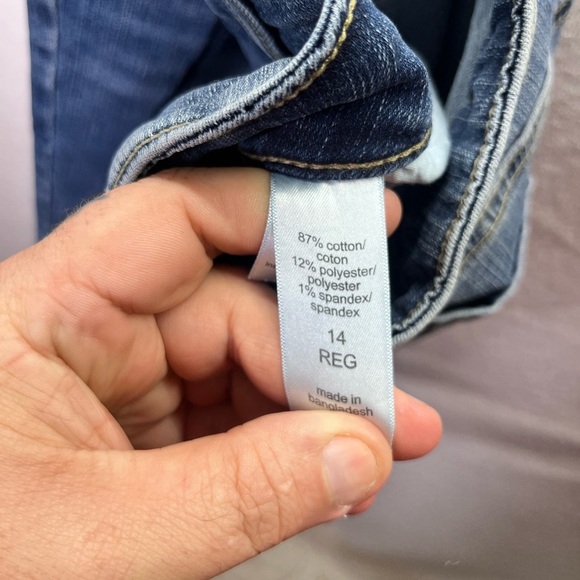 Maurices Mid Rise Straight Leg Jeans Womens 14W Plus Blue Denim Stretch 2529 - Picture 3 of 10